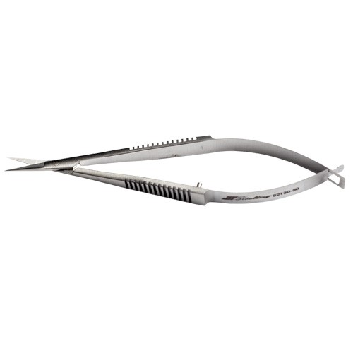 4.5 Curved Micro Stainless Steel Spring Scissors for Shaping and Trimming